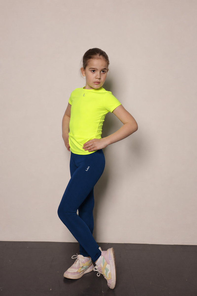 Leggings sport, Negru, 110-116