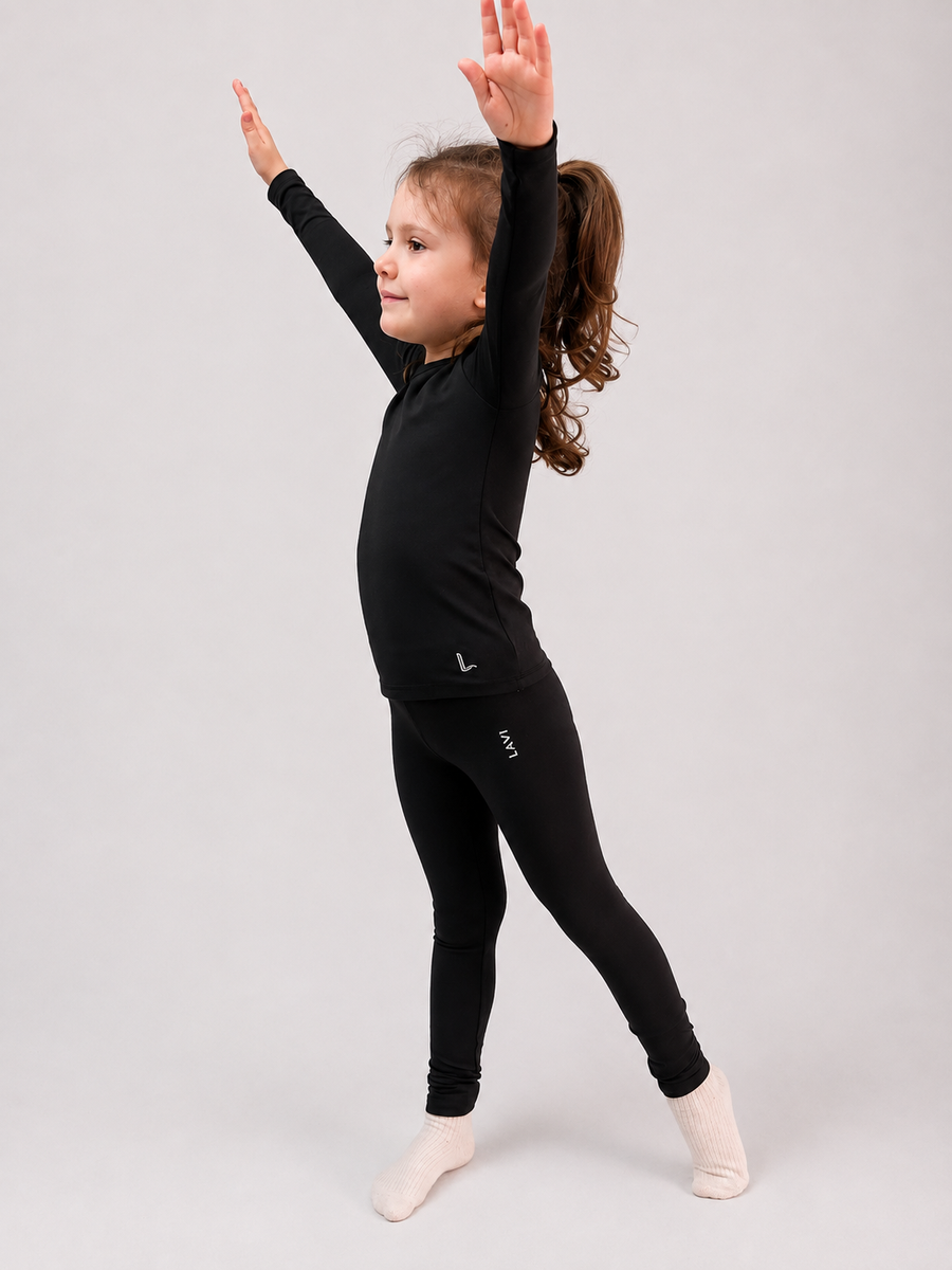 Longsleeve Sport Basic, Negru, 110-116