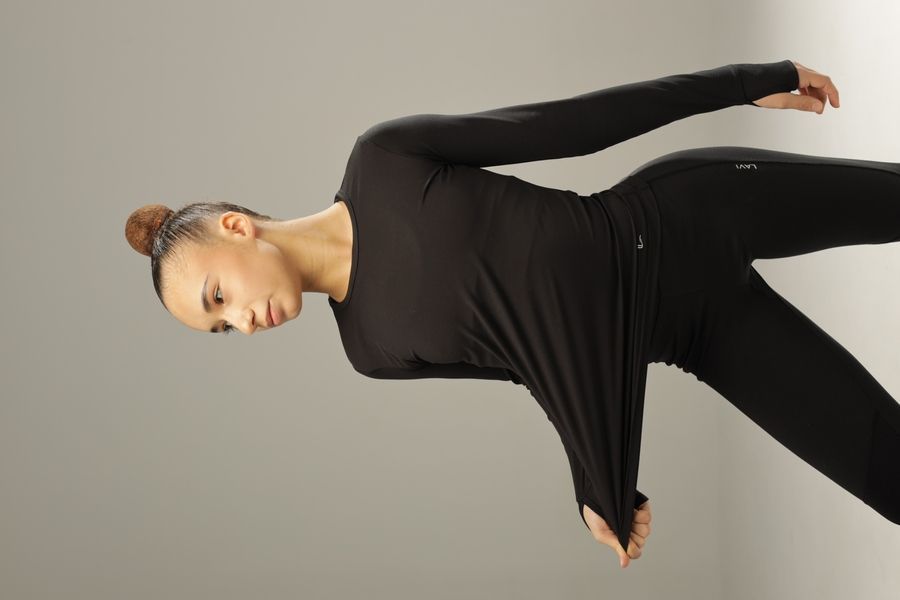 Longsleeve Sport Active, Negru, 134-140